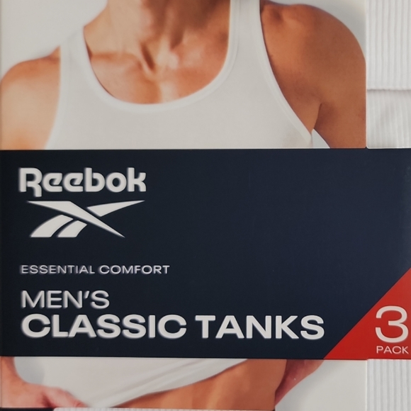 REEBOK Men's Classic Tank Top 3 Pack Undershirts - Picture 3 of 11